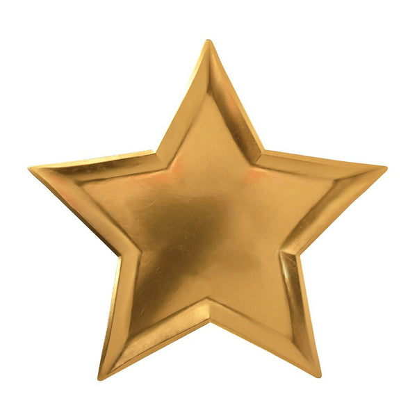 Gold Star Foil Plates