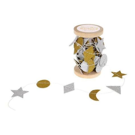 Silver & Gold Stitched Garland Spool