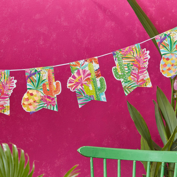 IRIDESCENT FOILED PAPER BUNTING - HOT SUMMER