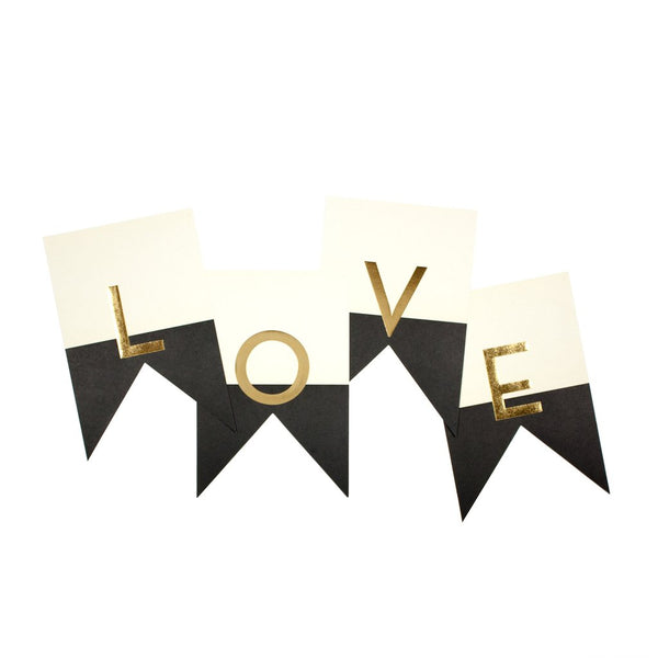 Paper Love - Black Tie 60pc Letter Banner