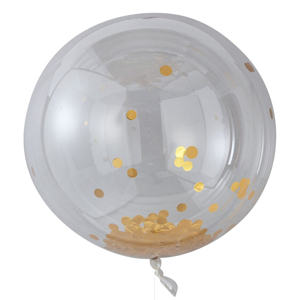 Large Confetti Balloon Gold