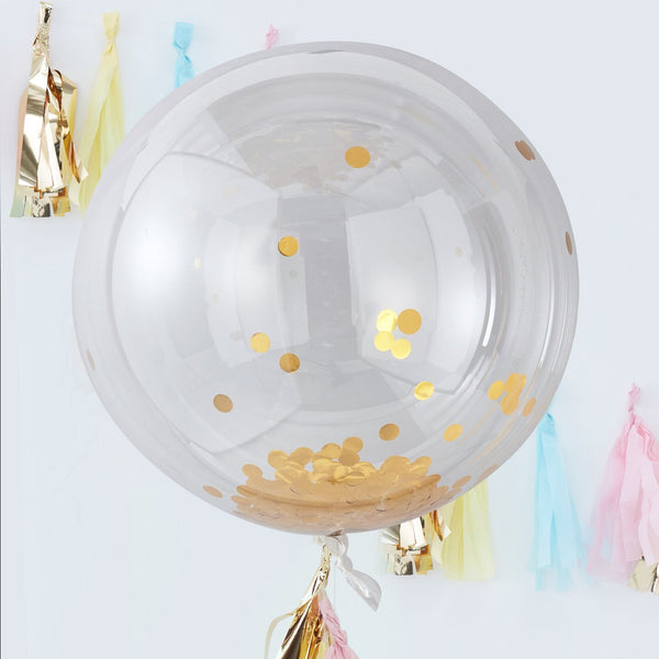 Large Confetti Balloon Gold