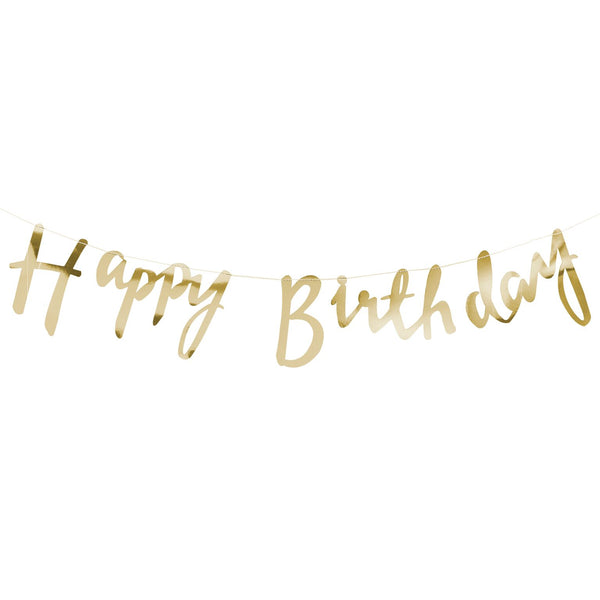 Gold Happy Birthday Bunting - Pick & Mix