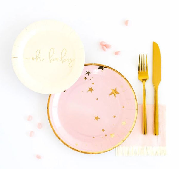 Baby Pink Star 7" Plates