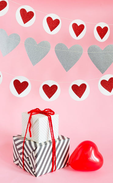 Valentine Heart & Circle Heart Banner Set