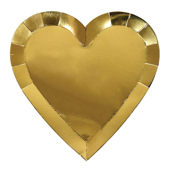 Large Gold Heart Plate
