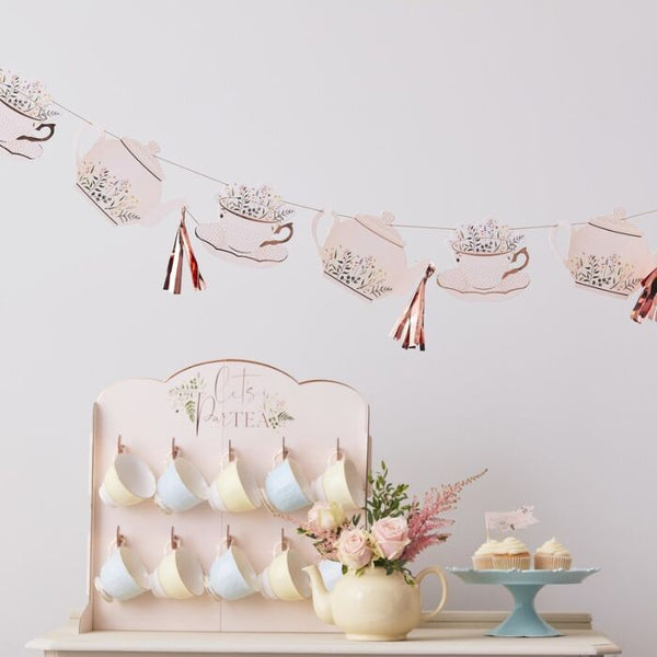 Cup & Saucer Tea Party Banner