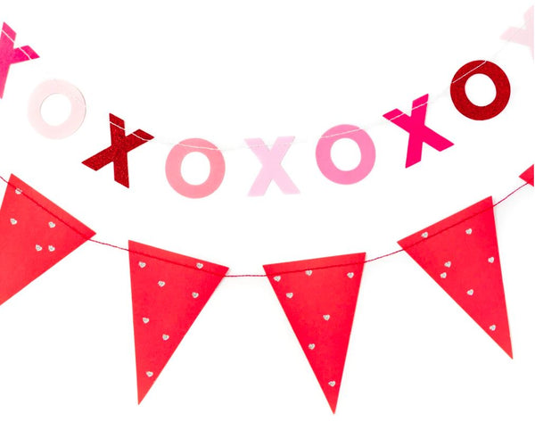 Valentine XOXO & Pennant Banner Set